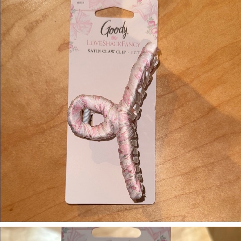 LoveShackFancy Satin Claw Clip - Pink & Blue